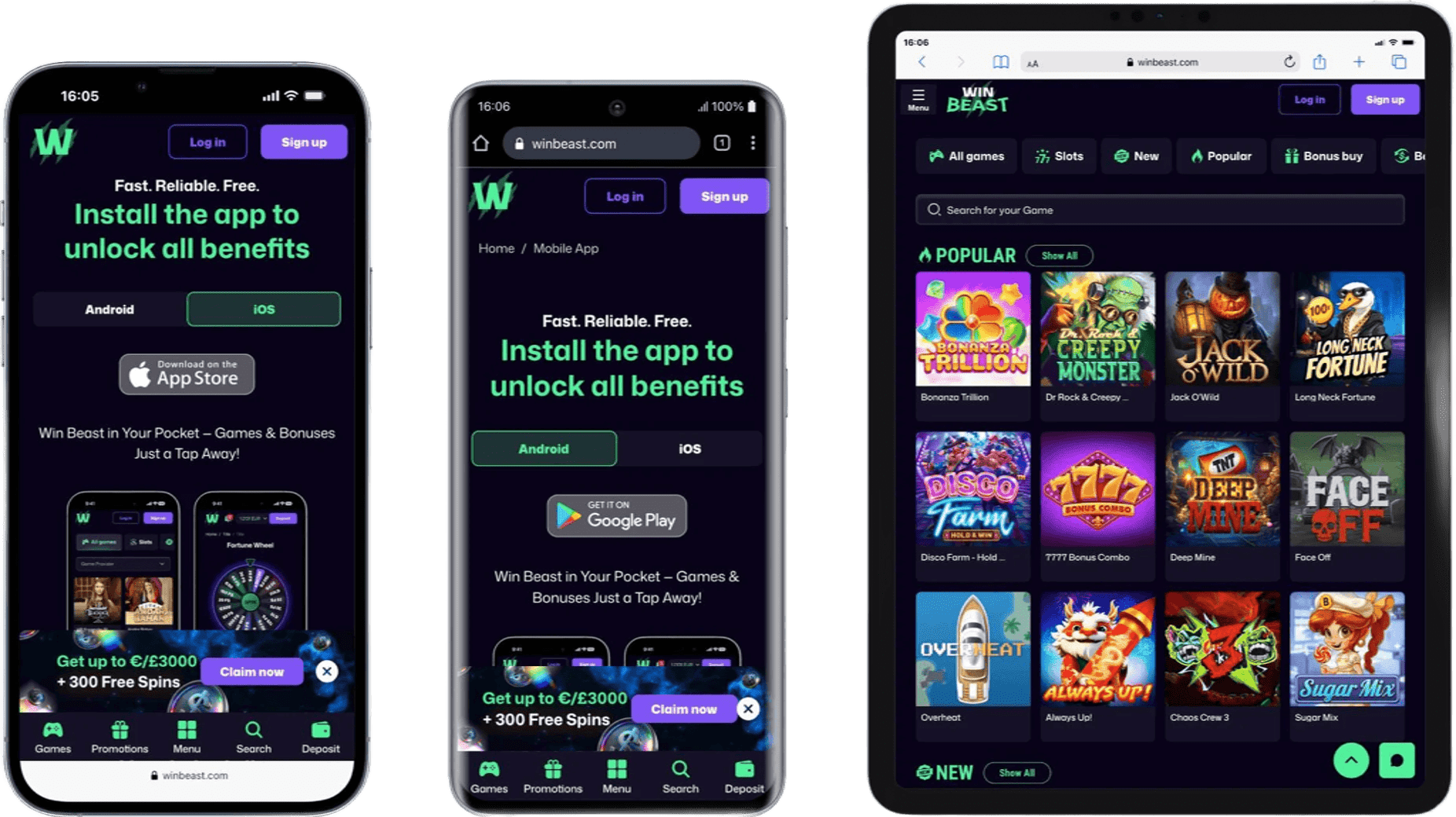 WinBeast Casino App-schermafbeelding